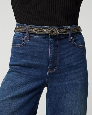 Black Crystal Knot Stretch Belt | White House Black Market