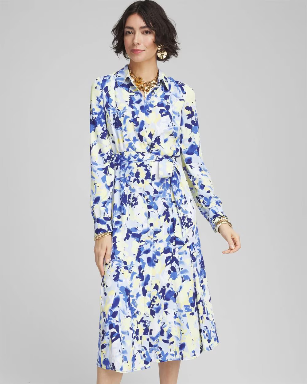 Petite Floral Midi Shirtdress | Chico's