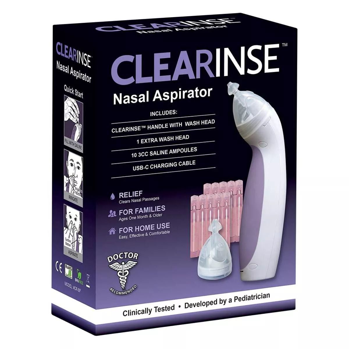 CLEARinse Nasal Aspirator Nasal Congestion Relief - Suitable for All Ages | Target