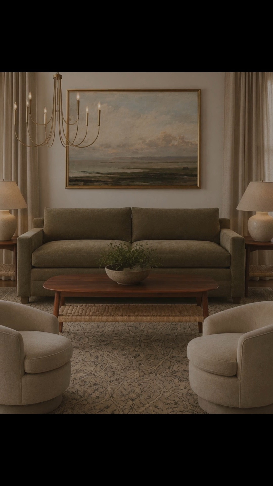 Modern transitional living room design, olive green couch, earthy color palette for living room, cozy living room, eclectic living room, modern classic living room, home decor

#LTKstyletip #LTKsale #LTKhome
