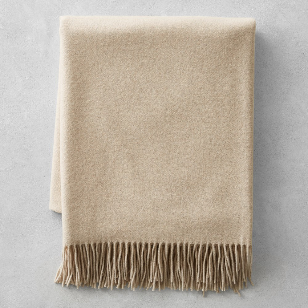 European Solid Cashmere Throw | Williams-Sonoma