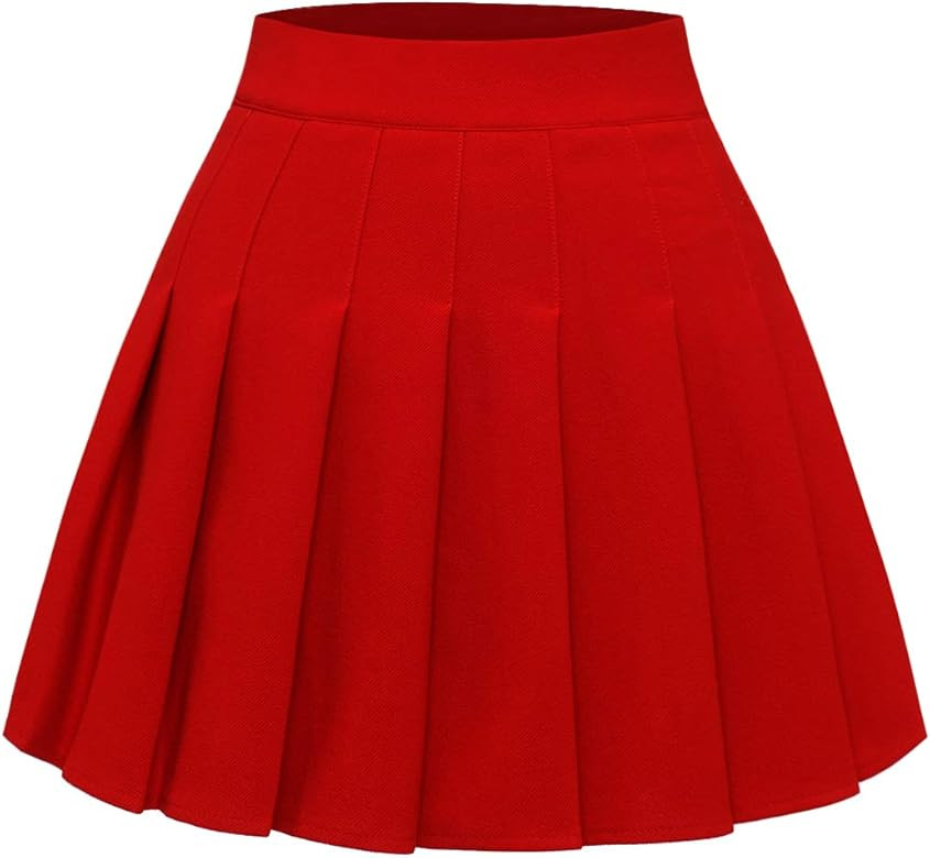 Women’s Pleated Skirt Mini Skater Basic Skirt School Cheerleader | Amazon (US)