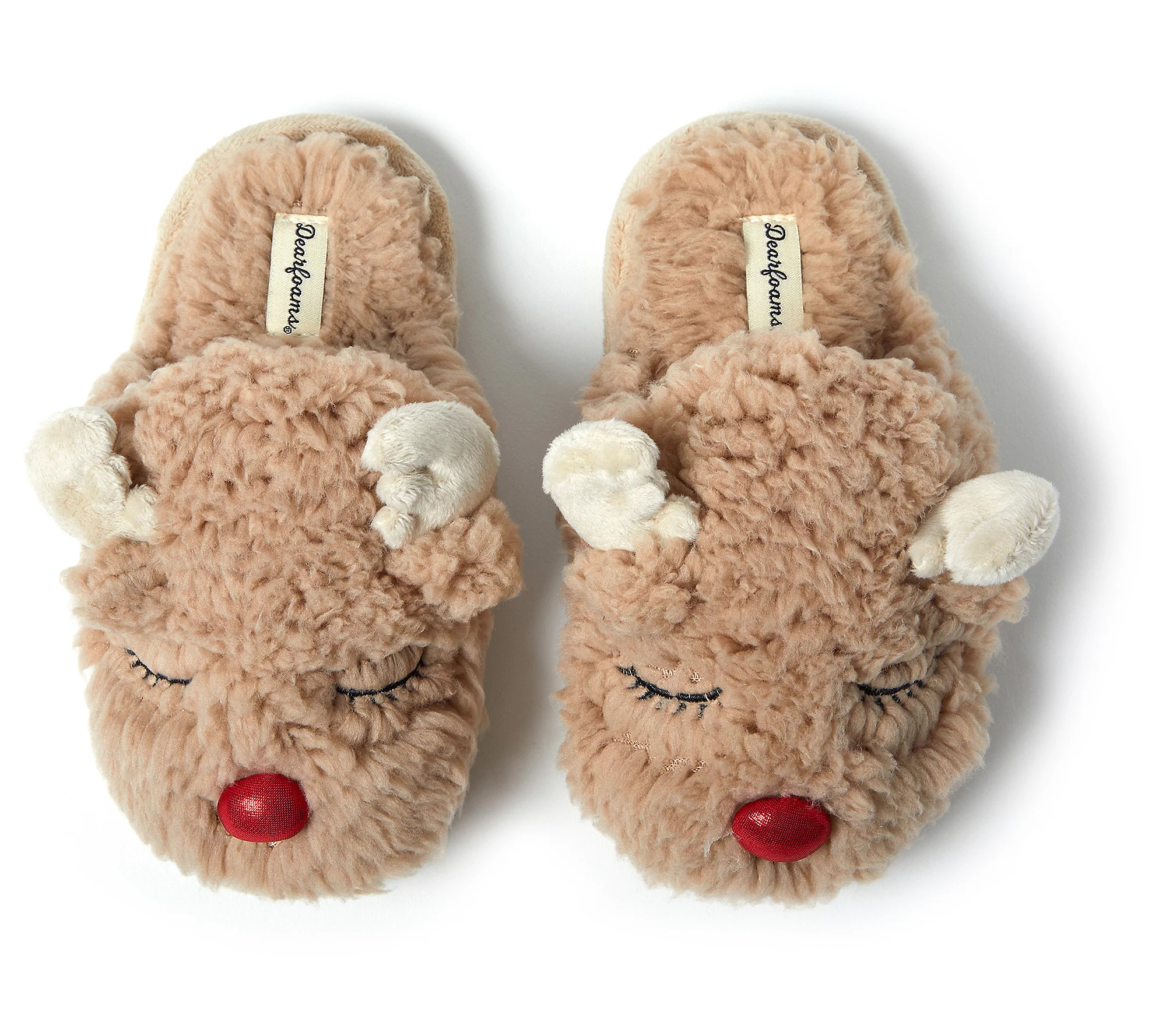 Dearfoams Kid's Matching Family Reindeer Scuff pper | QVC