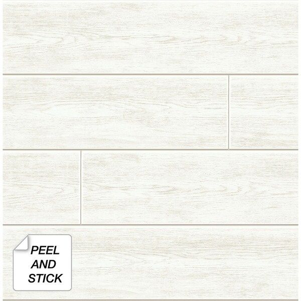 NextWall Off-White Shiplap Peel and Stick Removable Wallpaper - 20.5 in. W x 18 ft. L | Bed Bath & Beyond