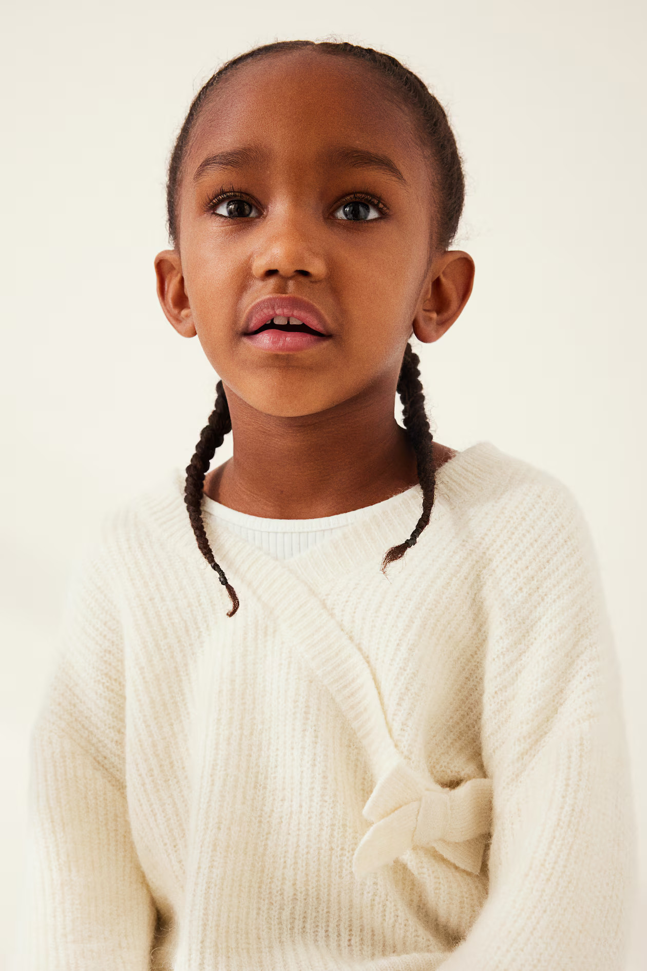 Wrapover Sweater - White - Kids | H&M US | H&M (US + CA)
