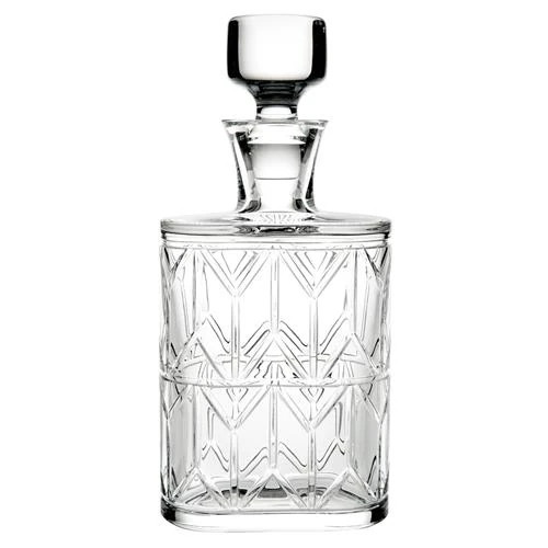 Avenue Modern Classic Clear Crystal Whiskey Decanter | Kathy Kuo Home