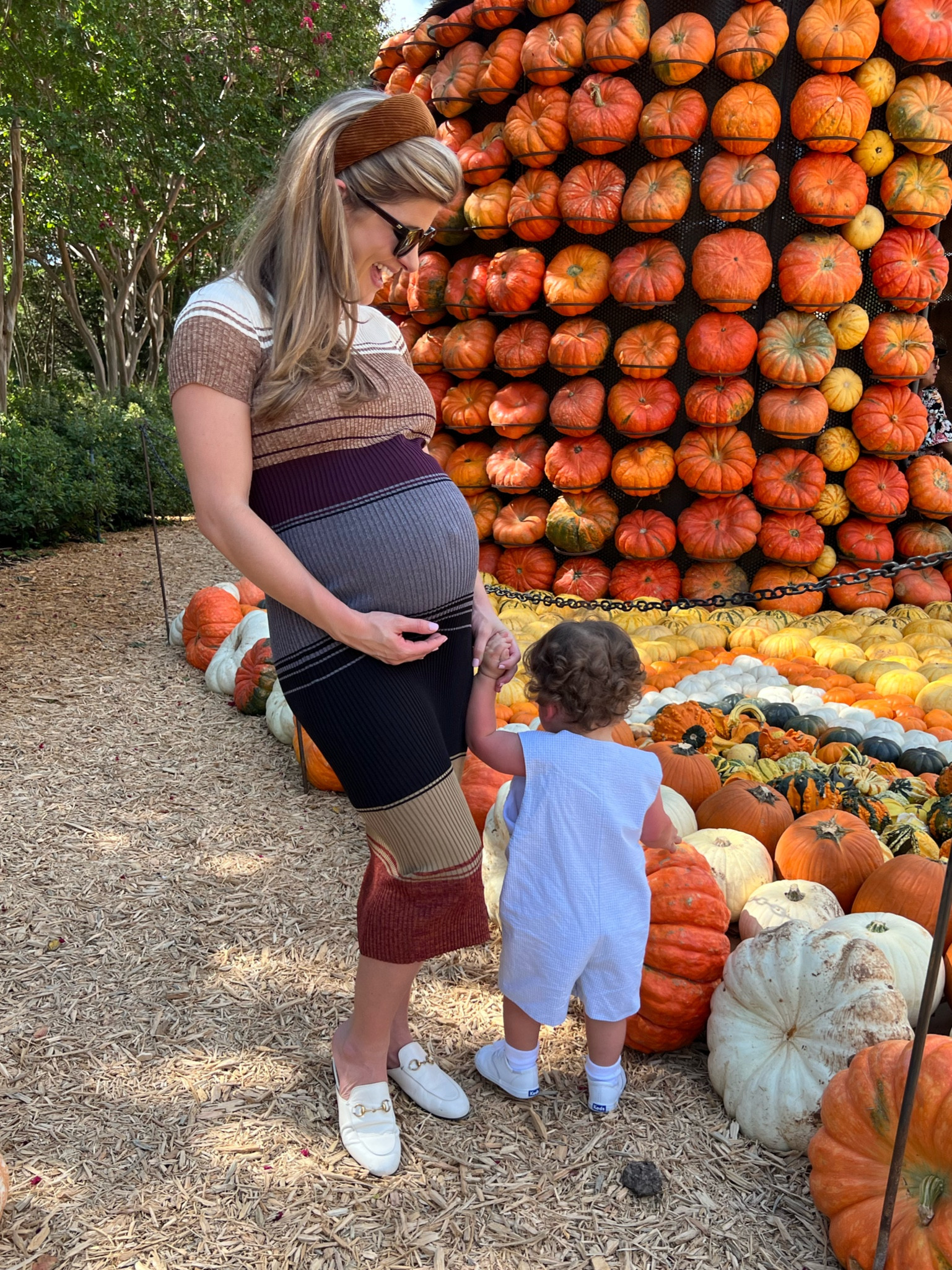 Fall fitted knit dress - wearing size small in dress, really stretchy and comfortable! Bump-friendly 

Bump-friendly fall outfit

#LTKSeasonal #LTKbump