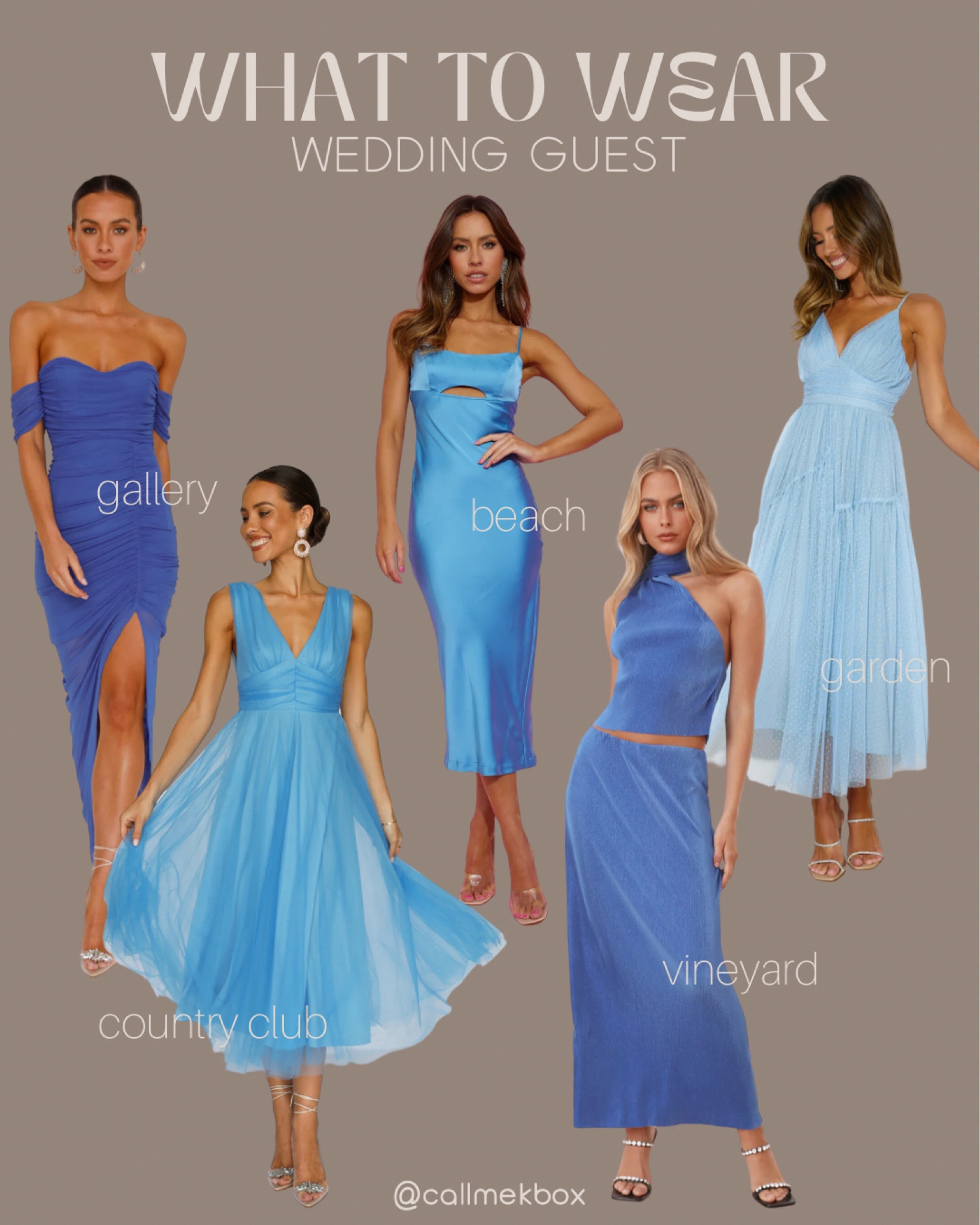 what to wear for any wedding venue 💙 Shopping all my wedding guest dresses for this summer from Hello Molly!

#LTKstyletip #LTKwedding #LTKFind