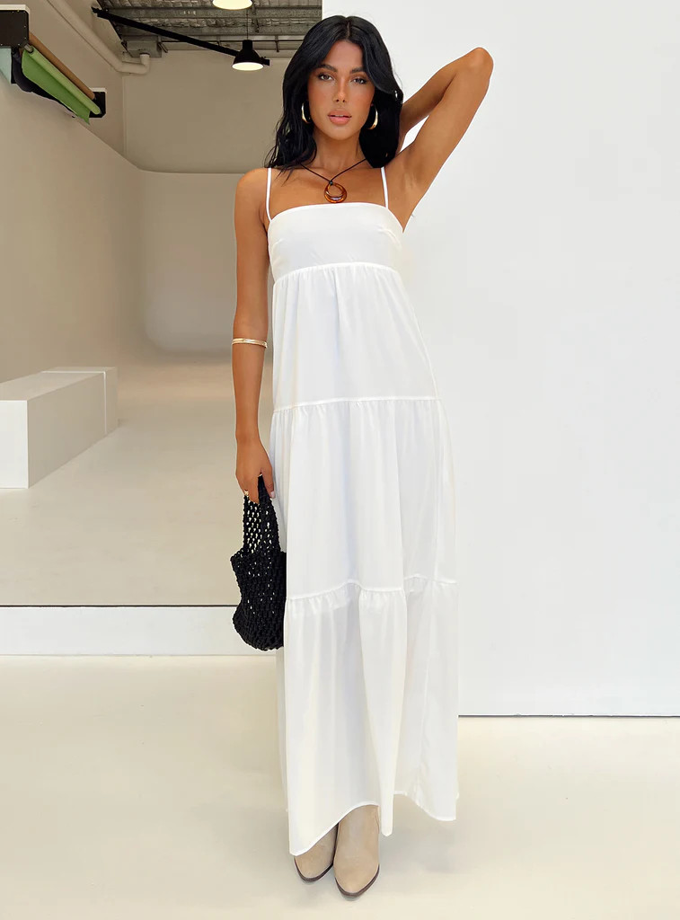 Warrego Maxi Dress White | Princess Polly US
