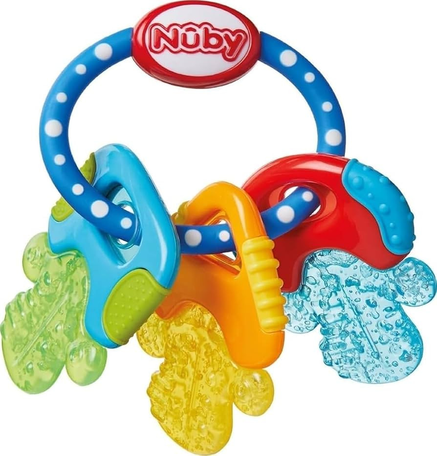 Nuby IcyBite Keys Soothing PureIce Gel Filled Teether for Sore Gums, 3M+ | Amazon (UK)