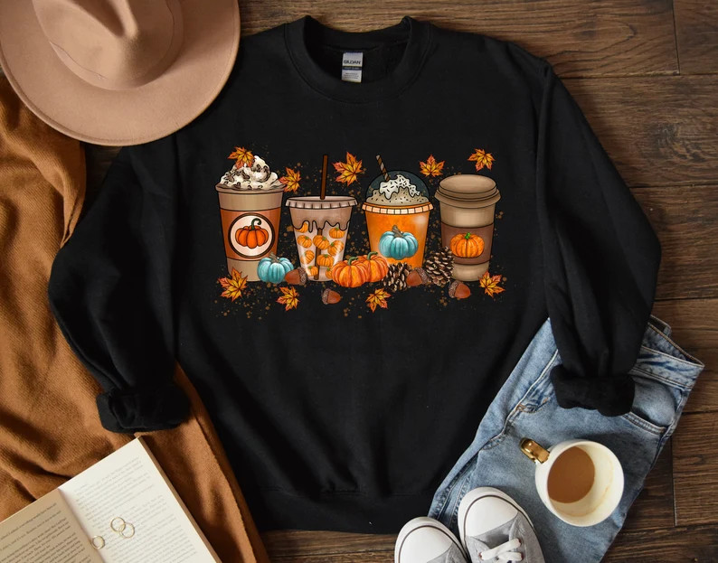 Pumpkin Spice Latte Fall Coffee Shirt Pumpkin Spice Tee - Etsy | Etsy (US)