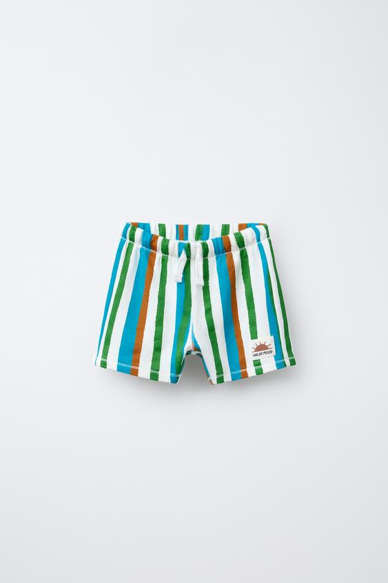 STRIPED LABEL SHORTS | Zara US