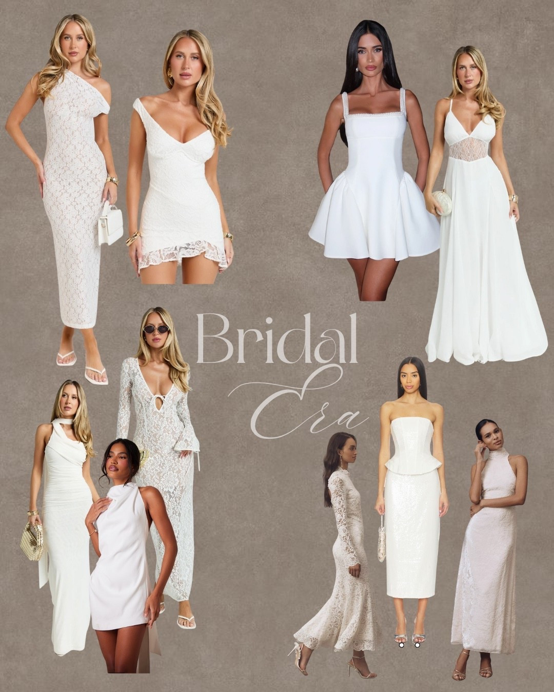 Different bridal era dresses for any bridal events 

Bridal, bridal dress, white dresses 

#LTKWedding