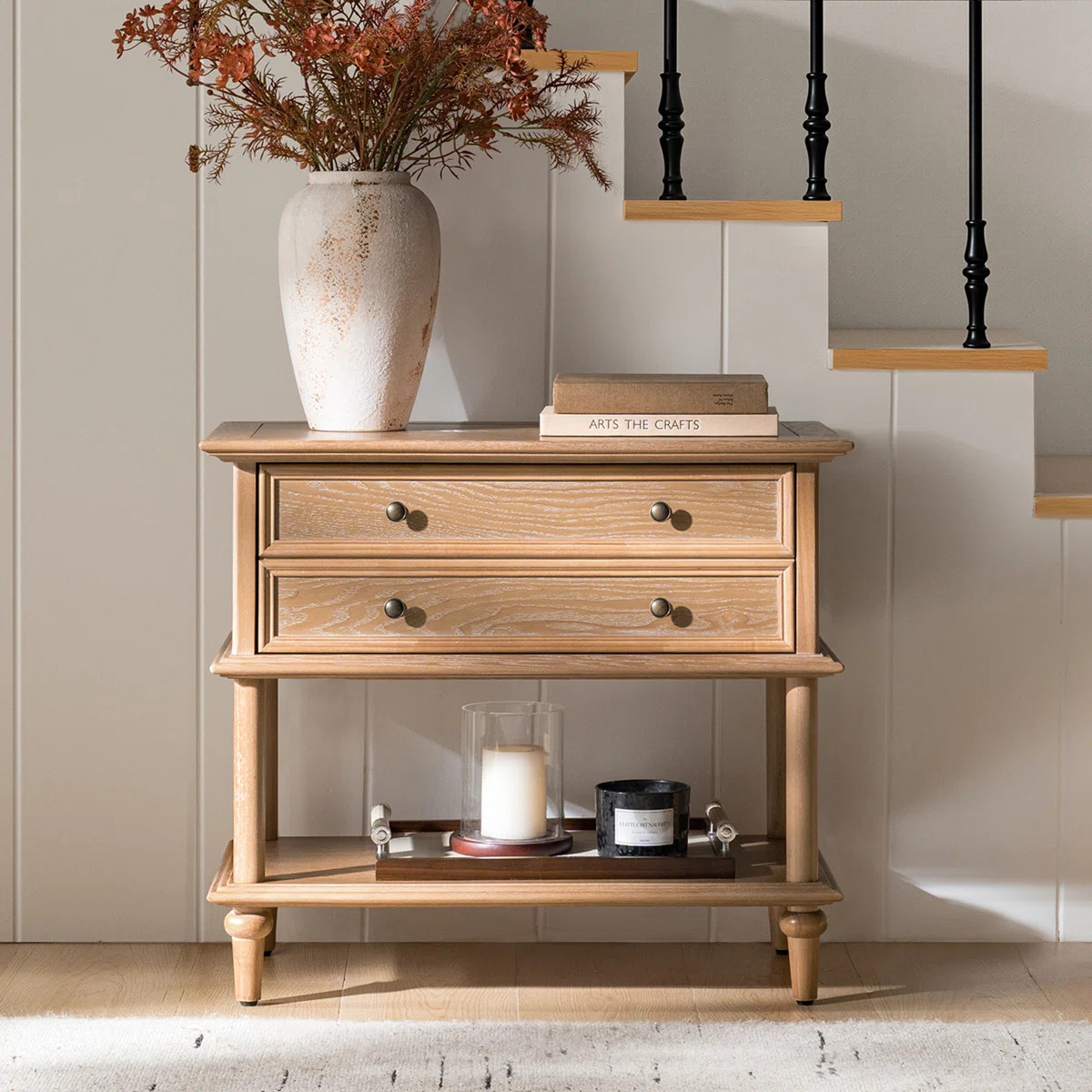 Hicks 28.4"W Solid Wood 1-Drawer End Table with Built-In Outlets and USB Ports | Wayfair North America