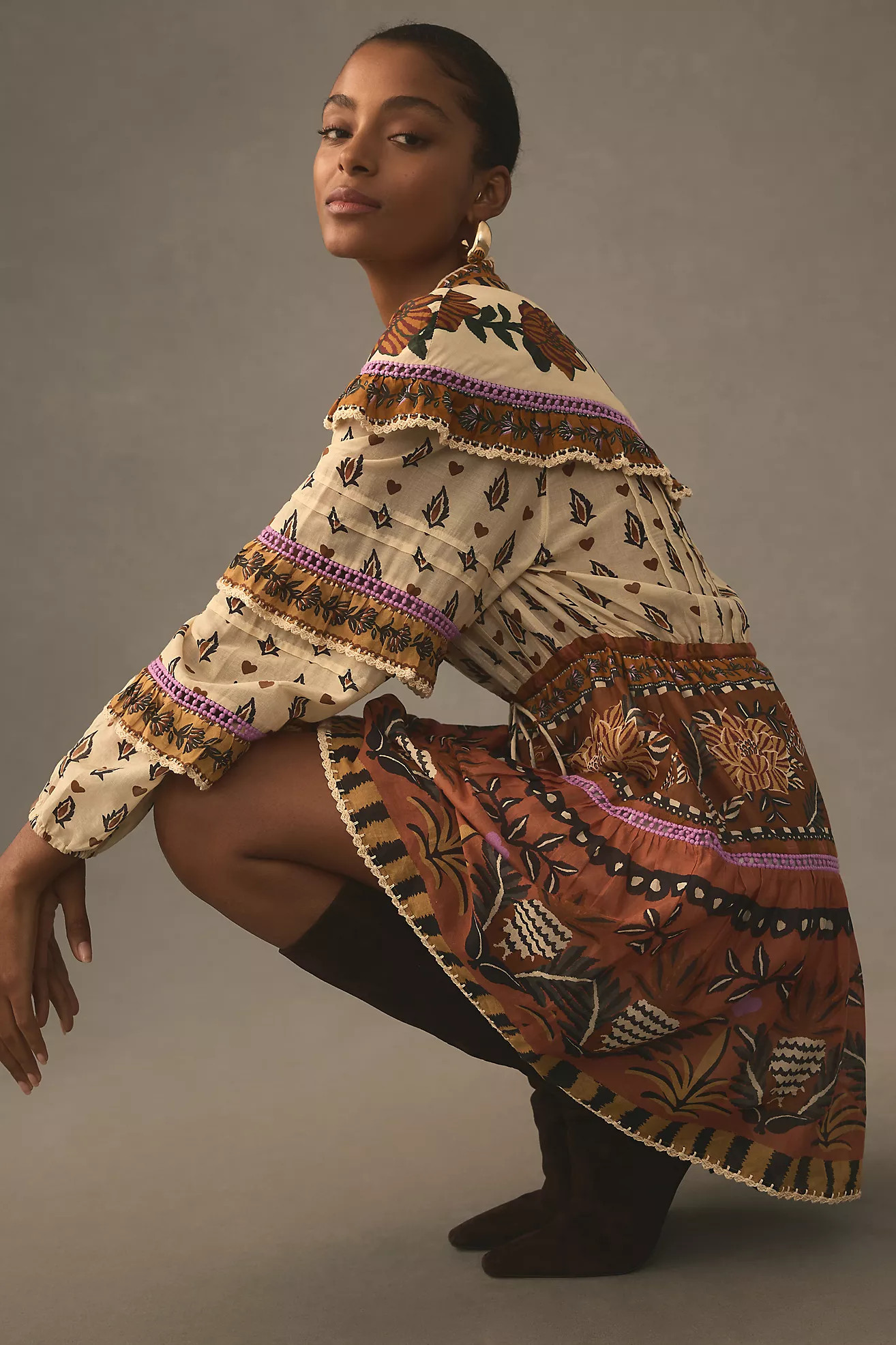 Farm Rio Ainika Ruffled Mini Dress | Anthropologie (US)