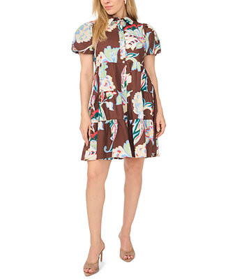 Petite Collared Short-Sleeve Dress | Macy's