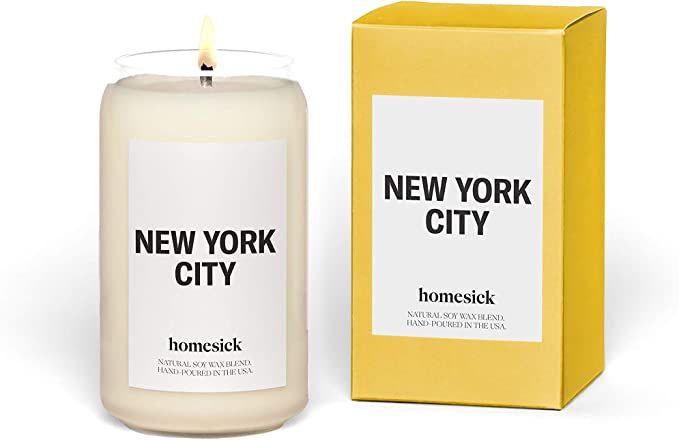 Homesick Premium Scented Candle, New York City - Scents of Lemon, Grapefruit, Jasmine, 13.75 oz, ... | Amazon (US)