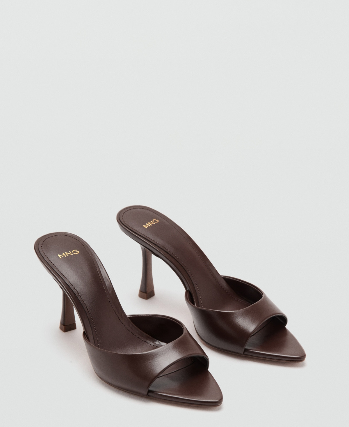 Mango Women's Pointed-Heel Sandals - Chocolate | Macy's