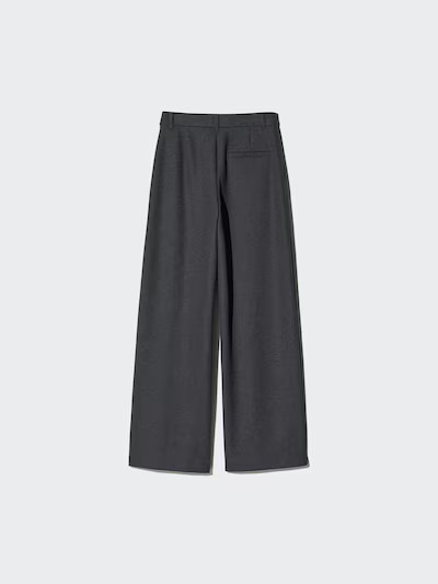 Brushed Jersey Wide Trousers (Longer) | UNIQLO (UK)