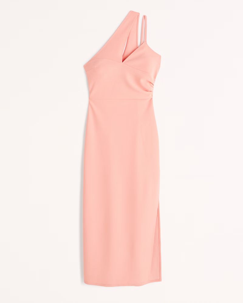 Women's Asymmetrical Ruched Maxi Dress | Women's Dresses & Jumpsuits | Abercrombie.com | Abercrombie & Fitch (US)