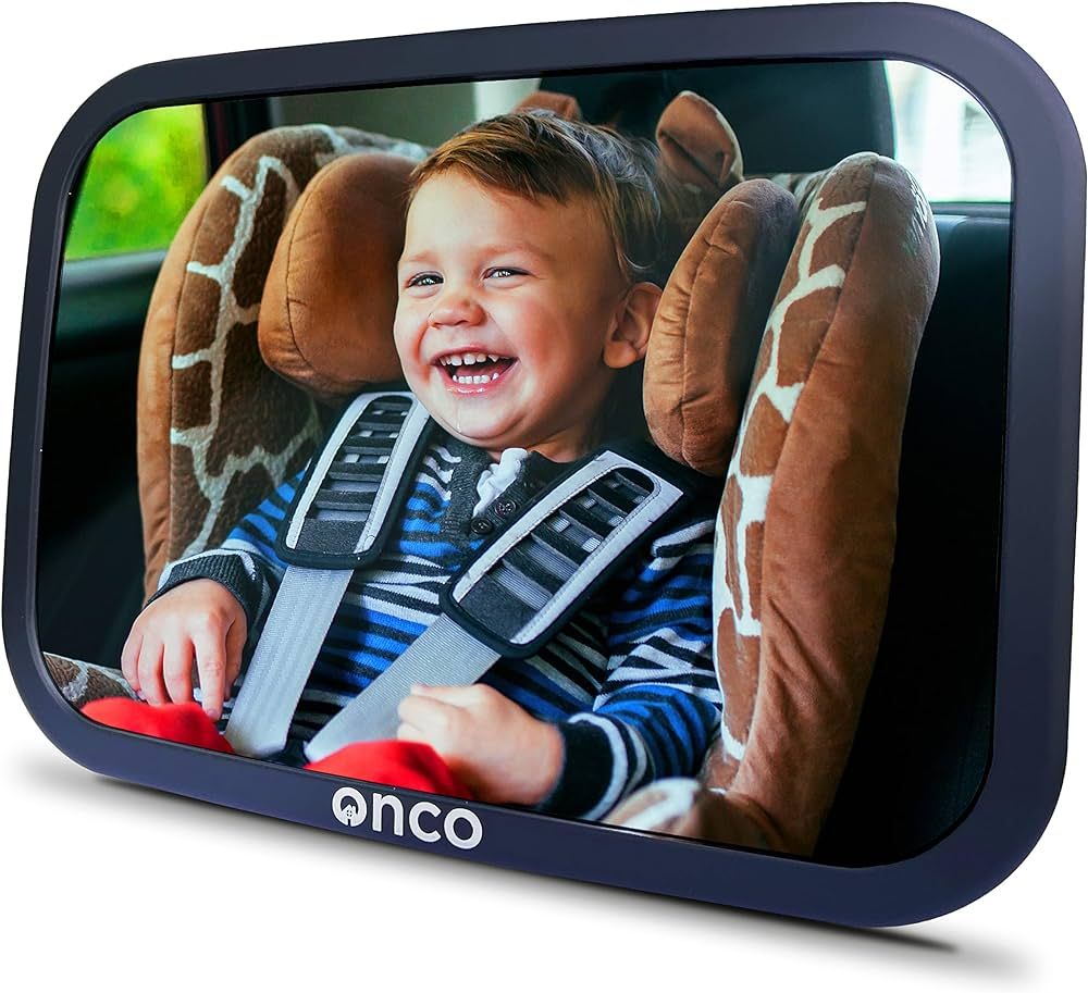 Onco Baby Car Mirror Rear Facing - Double Award-Winning Car Mirror for Baby, 100% Shatterproof Ba... | Amazon (US)