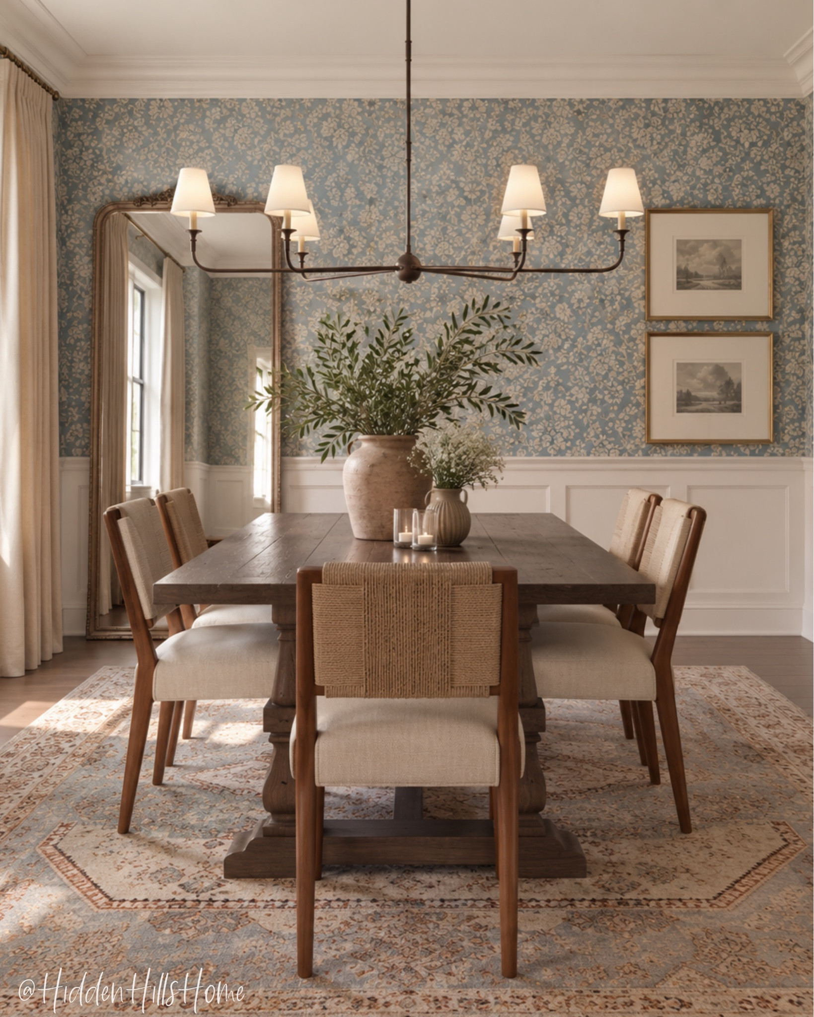 Dining room design, dining room mood board, home decor ideas, dining chairs, dining room rug, wallpaper, modern traditional dining room inspo, dining table #home

#LTKHome #LTKSaleAlert #LTKSeasonal