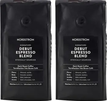 Ethically Sourced Debut Espresso Blend 2-Pack Whole Bean Coffee | Nordstrom