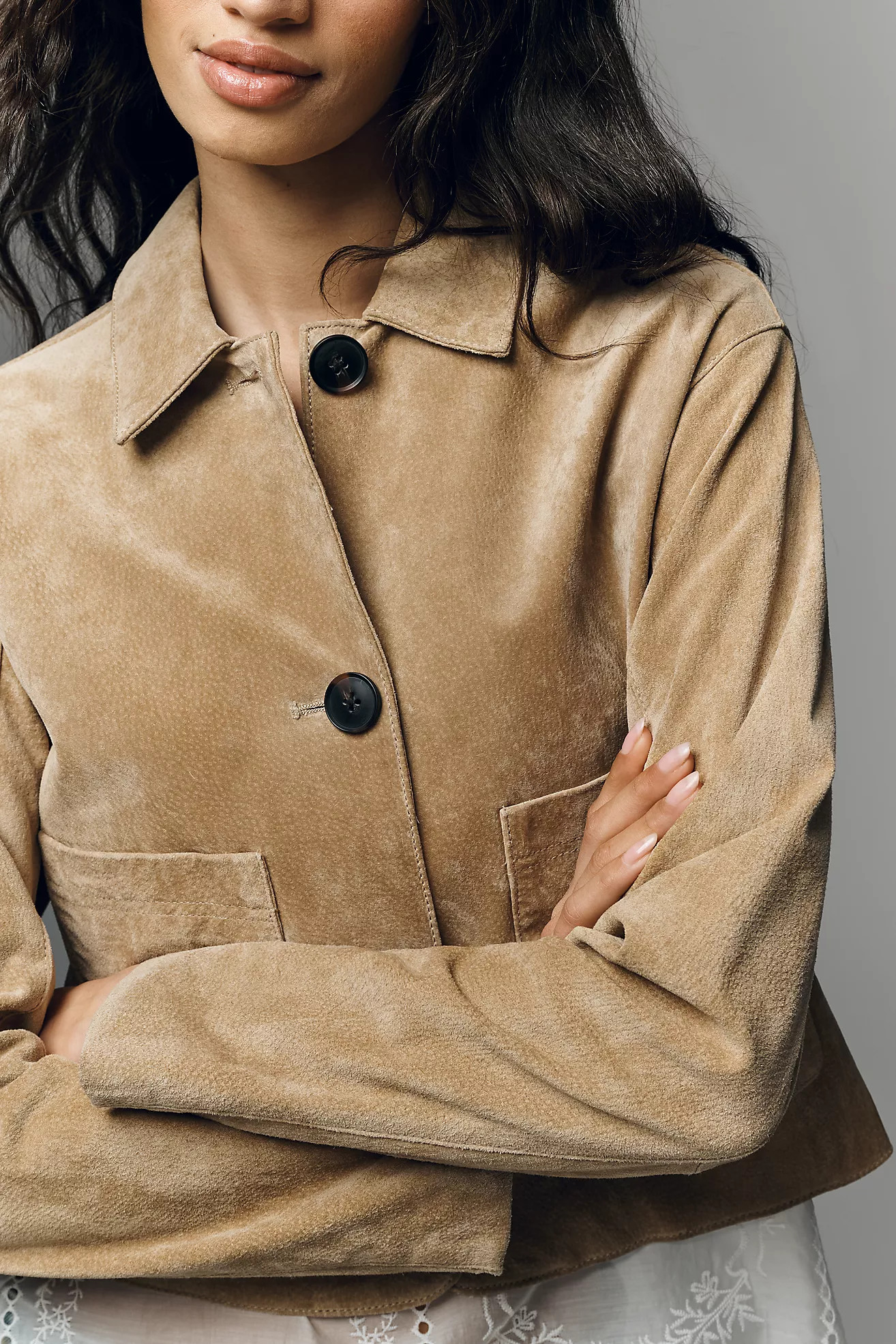 BLANKNYC Real Suede Crop Jacket | Anthropologie (US)