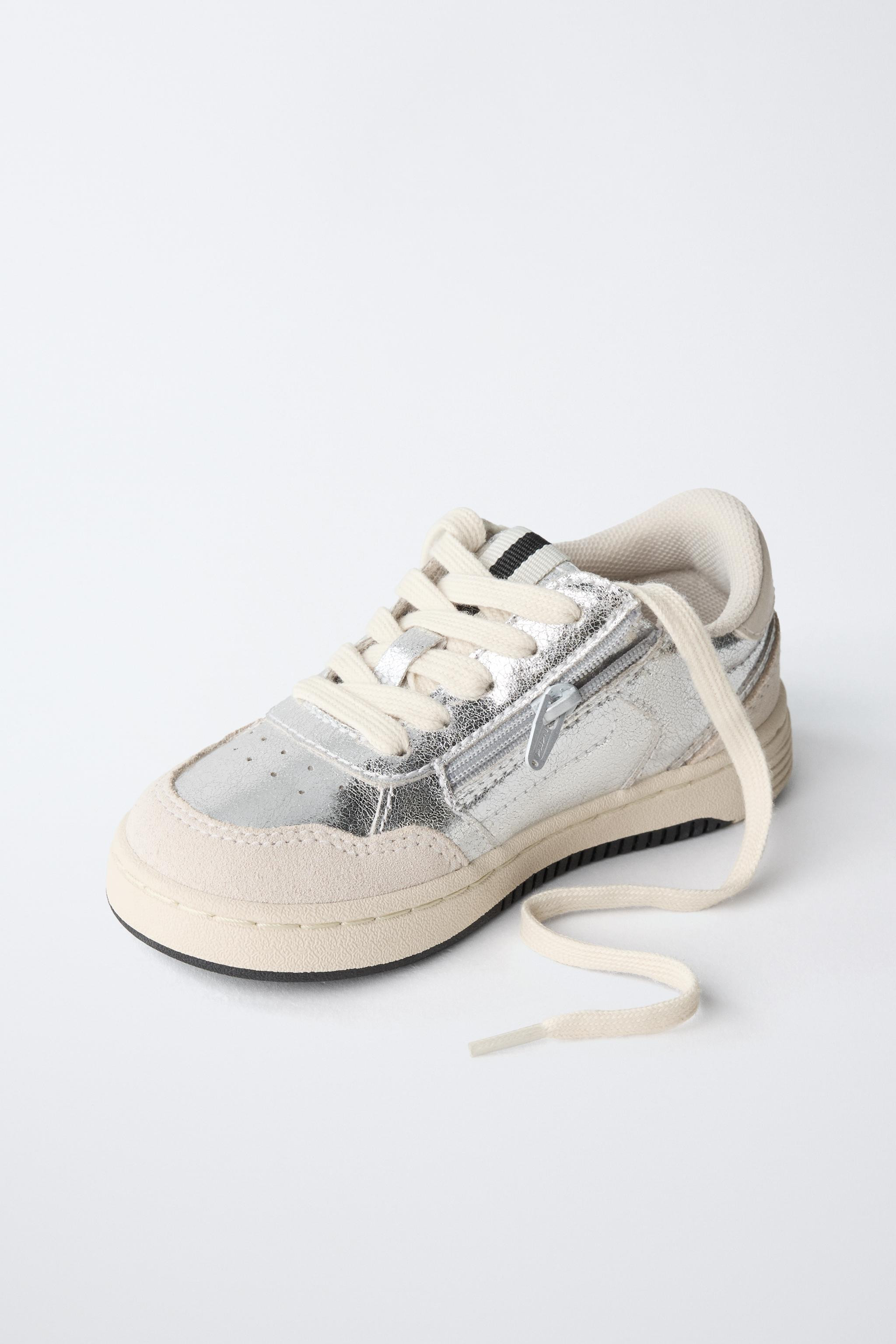 METALLIC SNEAKERS | Zara US