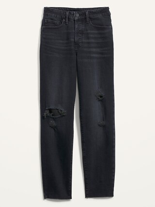 High-Waisted O.G. Straight Button-Fly Cut-Off Jeans for Women | Old Navy (US)