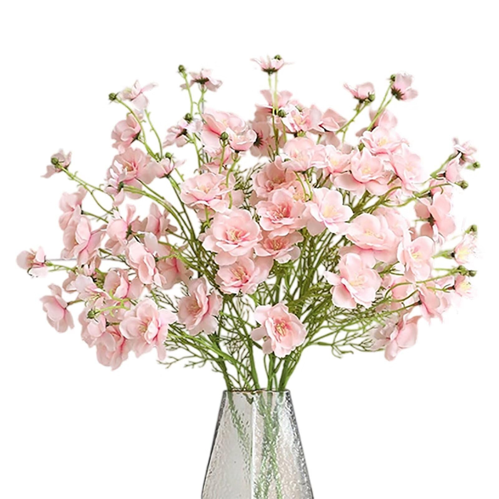 6Pcs Artificial Anemone Flowers Blush Pink Fake Flowers Faux Anemone with Stems Silk Floral Arran... | Amazon (US)