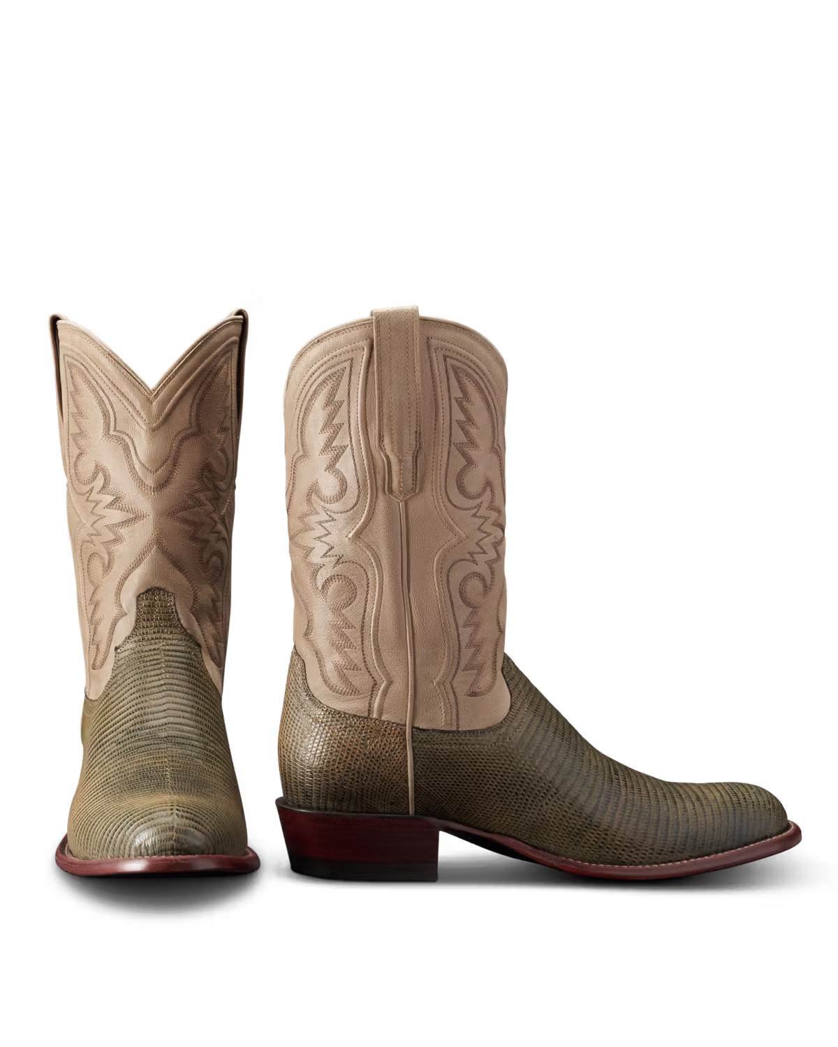 The Nolan in Burnt Cedar Relic Lizard - Men's Cowboy Boot | Tecovas | Tecovas