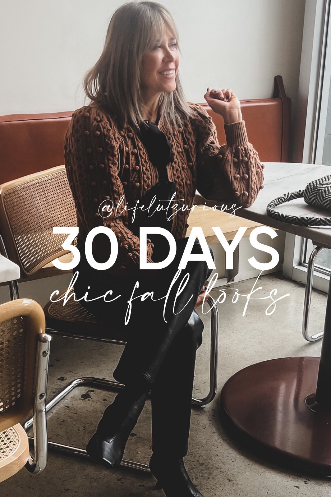 Lindsey Lutz- Styled in a puff sleeve cardigans and leather pants by AGolde. Lindsey Lutz, handbag, boots, winter outfits, fall outfits, Anine Bing, fashion over 40

#LTKSeasonal #LTKstyletip #LTKCyberweek