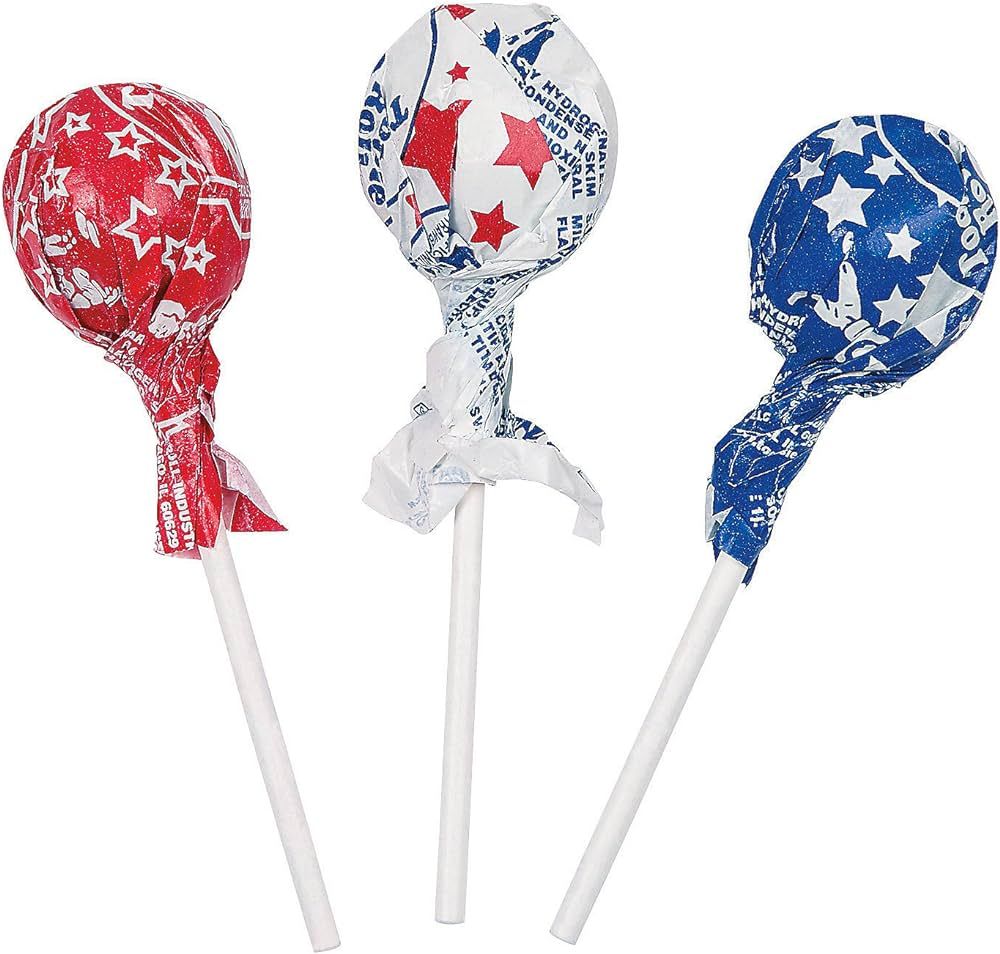 Fun Express - Tootsie Flag Pop for Fourth of July - Edibles - Sucker & Pop - Suckers & Lollipops ... | Amazon (US)