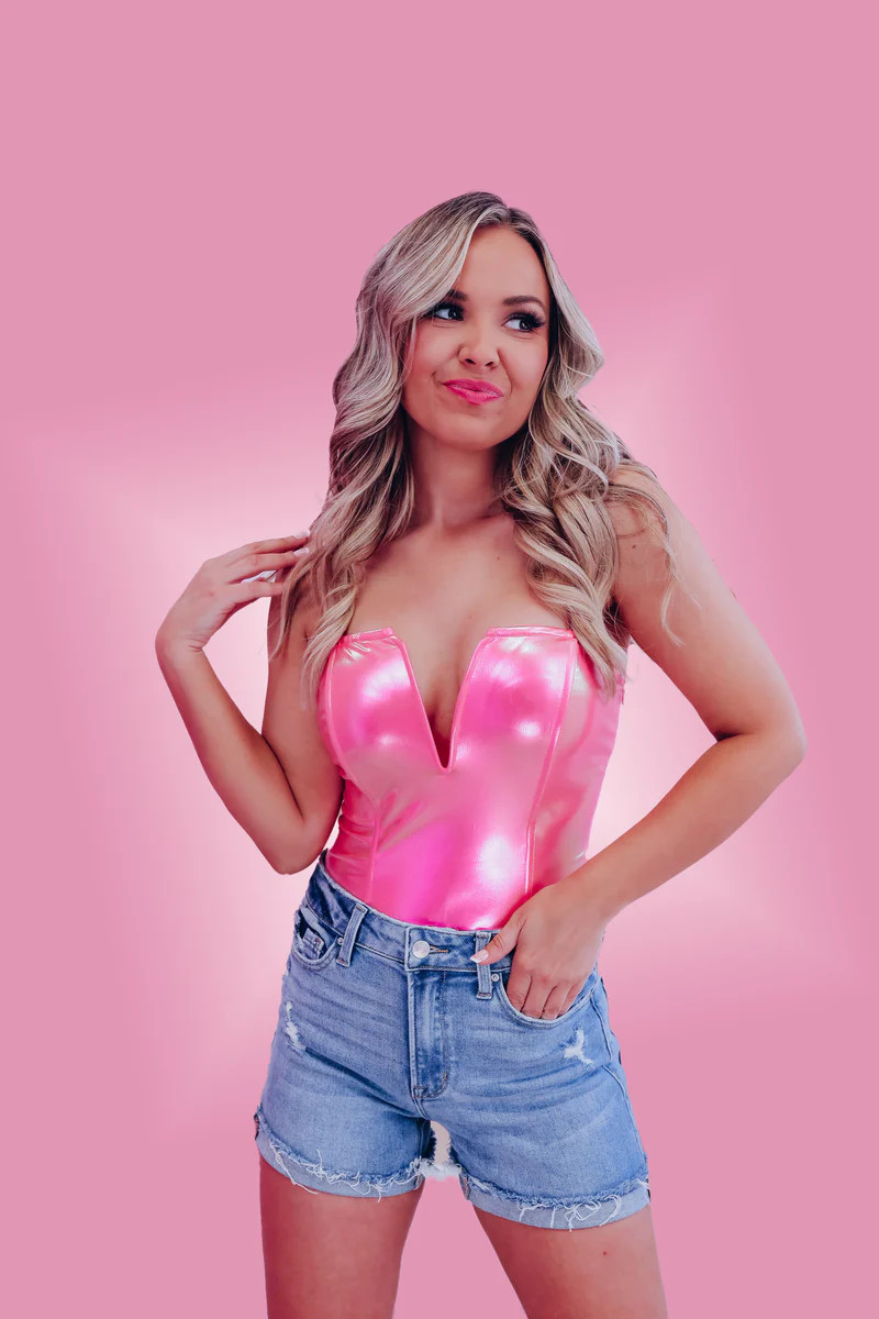 Kaleidoscope of Color Strapless Bodysuit - Pink | Whiskey Darling Boutique