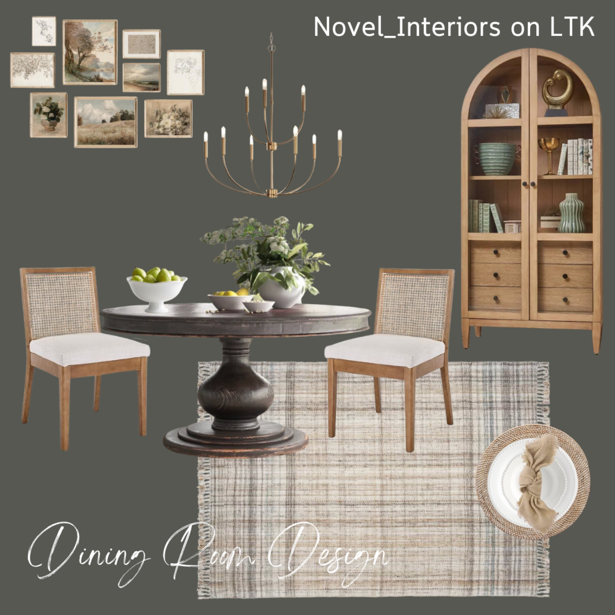 Dining in style! I played with several design styles here - a little farmhouse. A bit organic. A little preppy! Love how it turned out! 

#LTKhome #LTKfamily