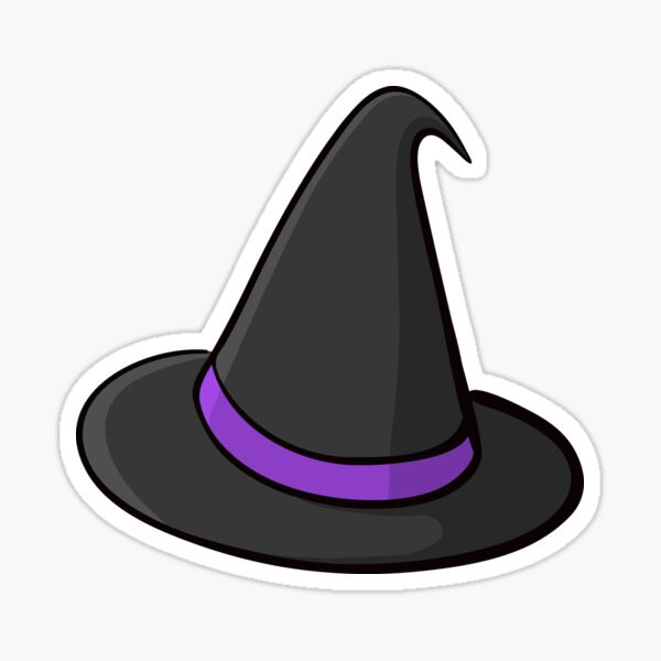 Witch hat sticker Sticker | Redbubble (US)