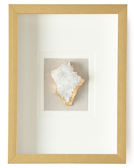 Jamie Young Natural Crystal in Golden Frame, Stormy White | Neiman Marcus