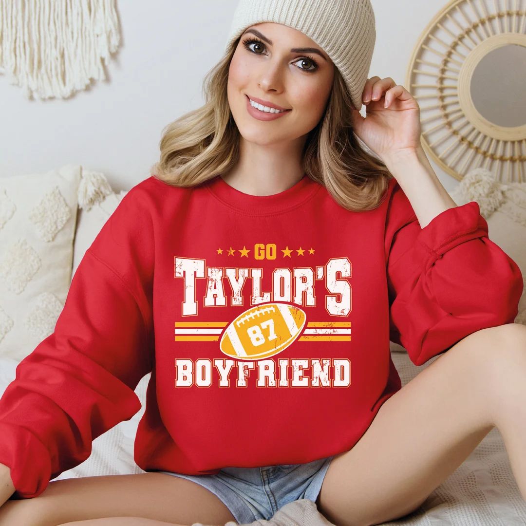 Taylor's Boyfriend Sweatshirt, Go Boyfriend Sweater, Football Fans Hoodie, Football Sweatshirt VL... | Etsy (US)