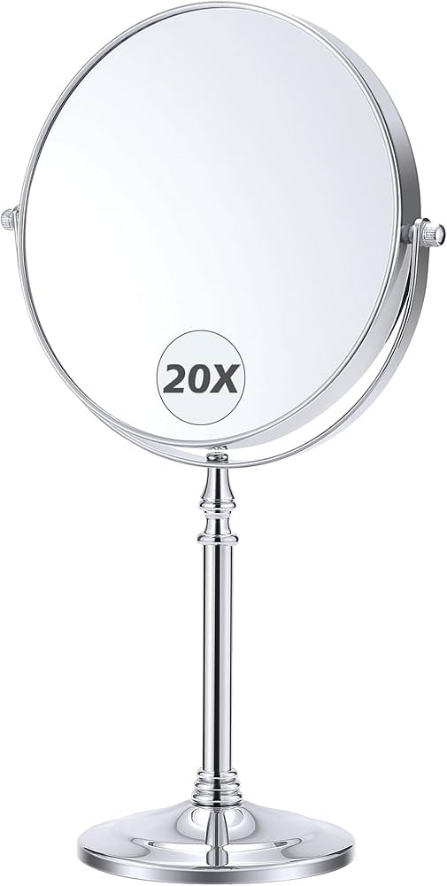 MIYADIVA Magnifying Mirror 20x, Double Sided 1X & 20X Magnifying Mirror on Stand, Large Tabletop ... | Amazon (US)