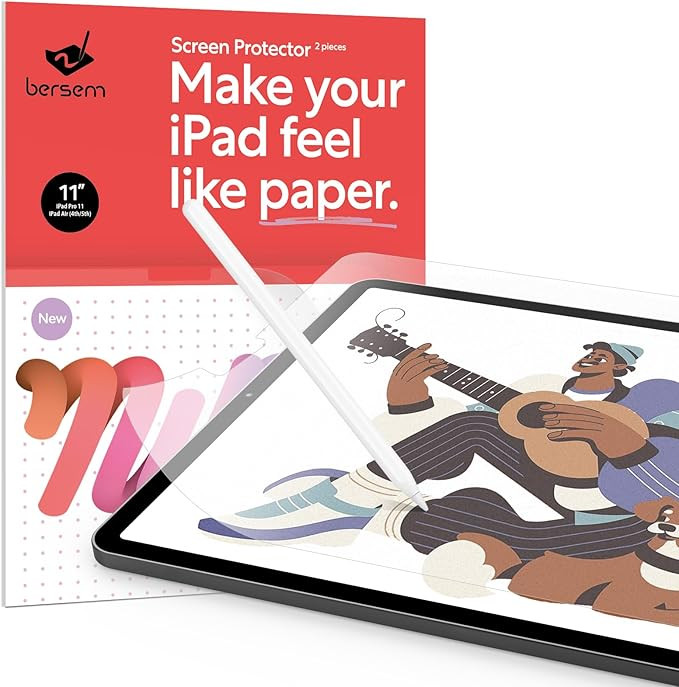 BERSEM [2 PACK] Paperfeel Screen protector Compatible with iPad Pro 11 inch (2022/2021/2020/2018 ... | Amazon (US)