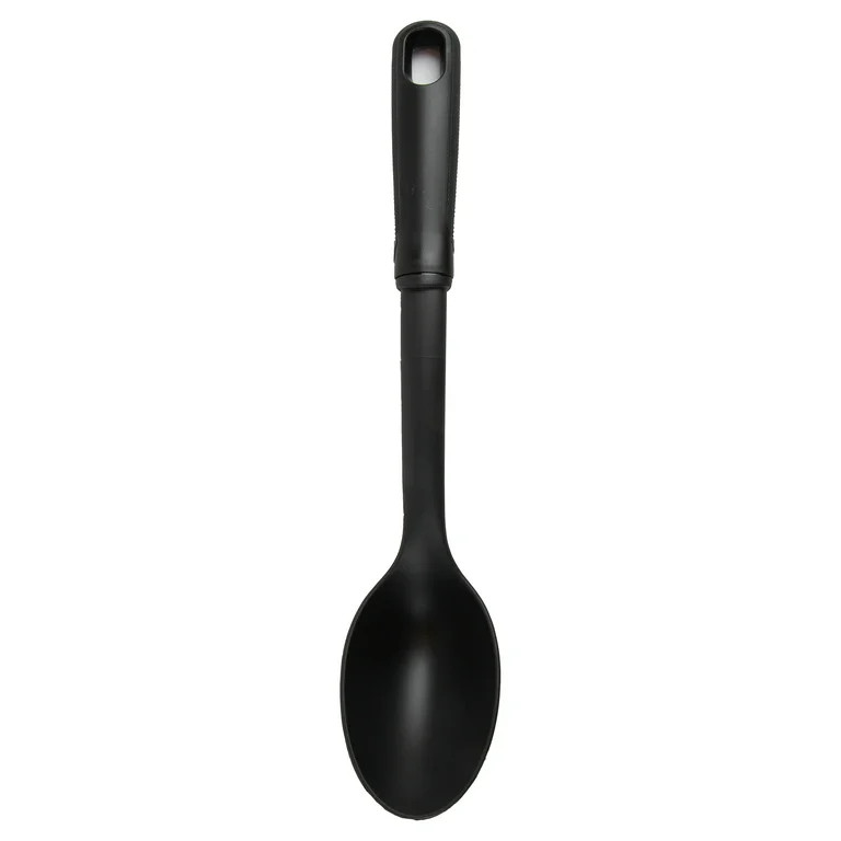Mainstays Nylon Solid Basting Spoon, Soft-Touch Handle, Black, Dishwasher Safe | Walmart (US)