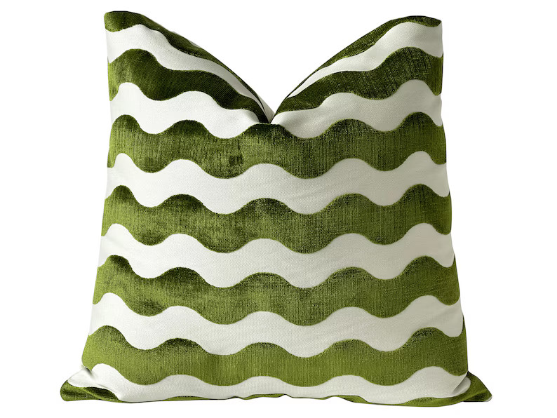 Schumacher Miles Redd Pillow Cover in Lettuce Green - Etsy Canada | Etsy (CAD)