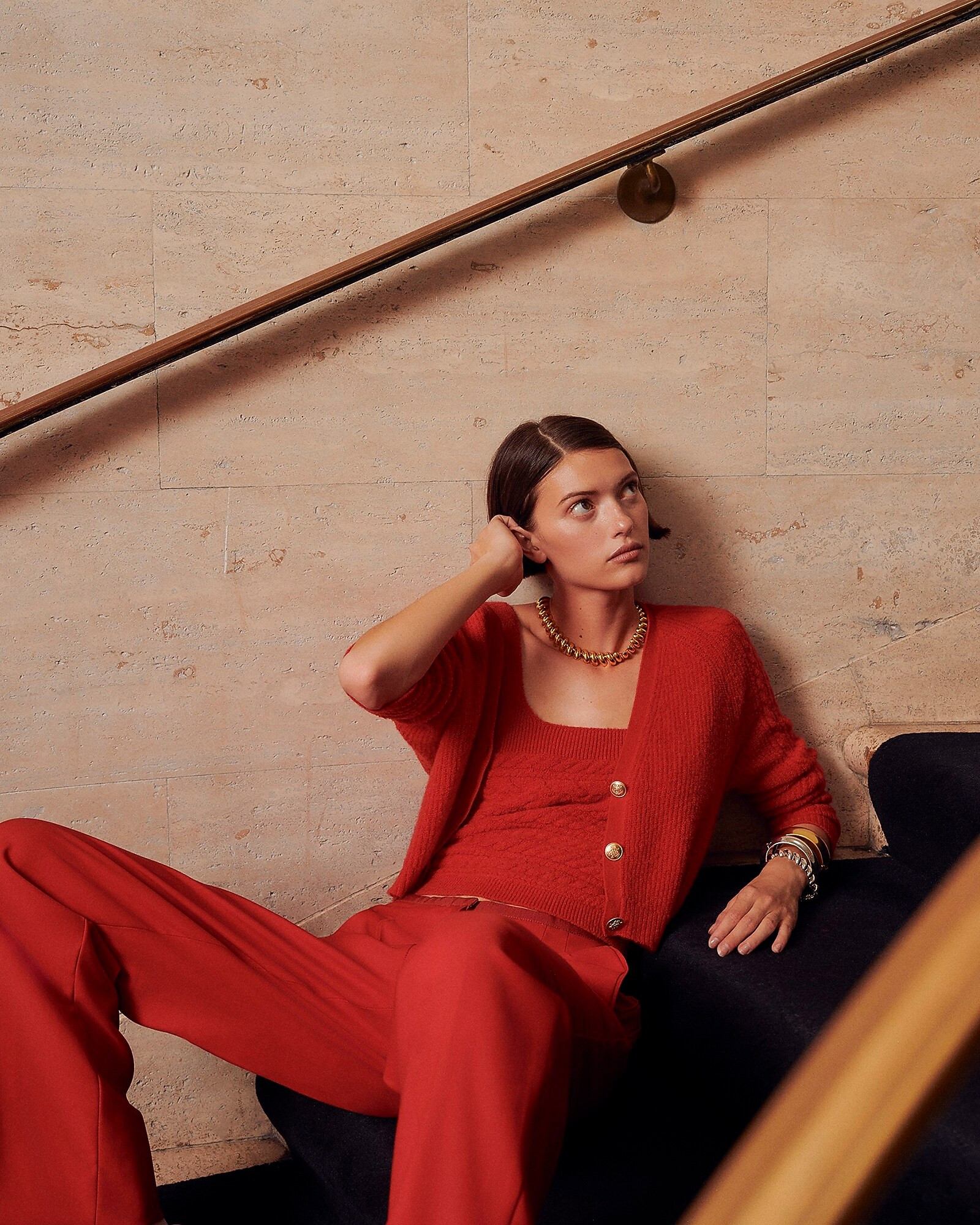 Supersoft cropped cable-knit sweater-tank set | J. Crew US