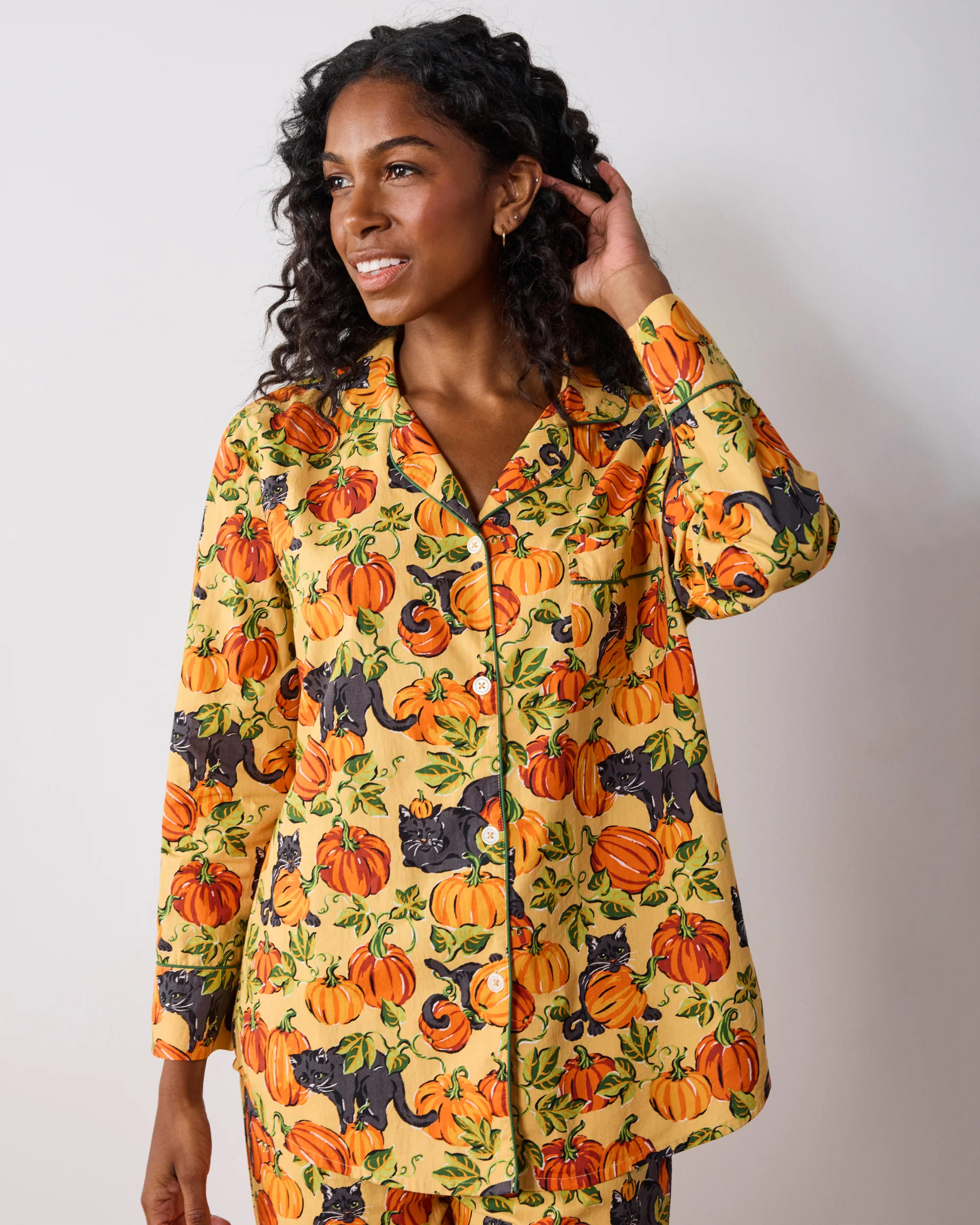 Pumpkin Prowl - Petite Long PJ Set - Salted Caramel | Printfresh