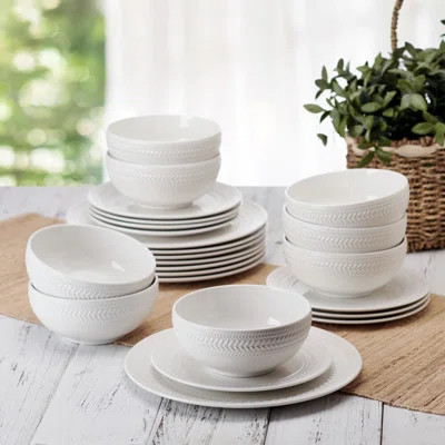 Pfaltzgraff Josephine 24-Piece Porcelain Dinnerware Set, Service for 8 | Wayfair North America