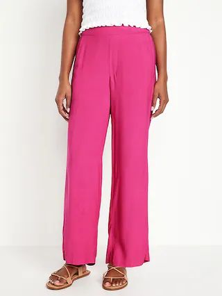 High-Waisted Wide-Leg Playa Pants for Women | Old Navy (US)