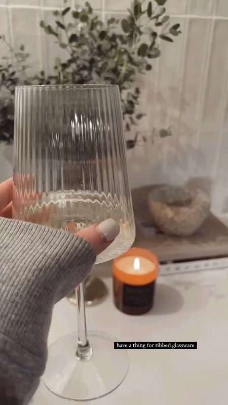 my ribbed/fluted wine glasses set of 4!
also stemless or all purpose glass, champagne flute, & cocktail glass options. a
Such a pretty glassware option for everyday or elevated dining tablescapes for holidays!

#LTKSeasonal #LTKsalealert #LTKunder50