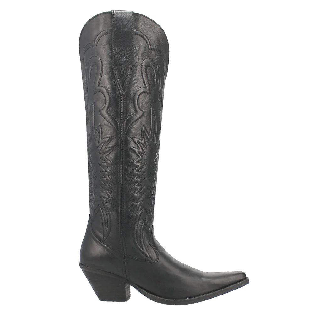 Shop Black Womens Dingo Raisin Kane Snip Toe Cowboy Boots | Shoebacca