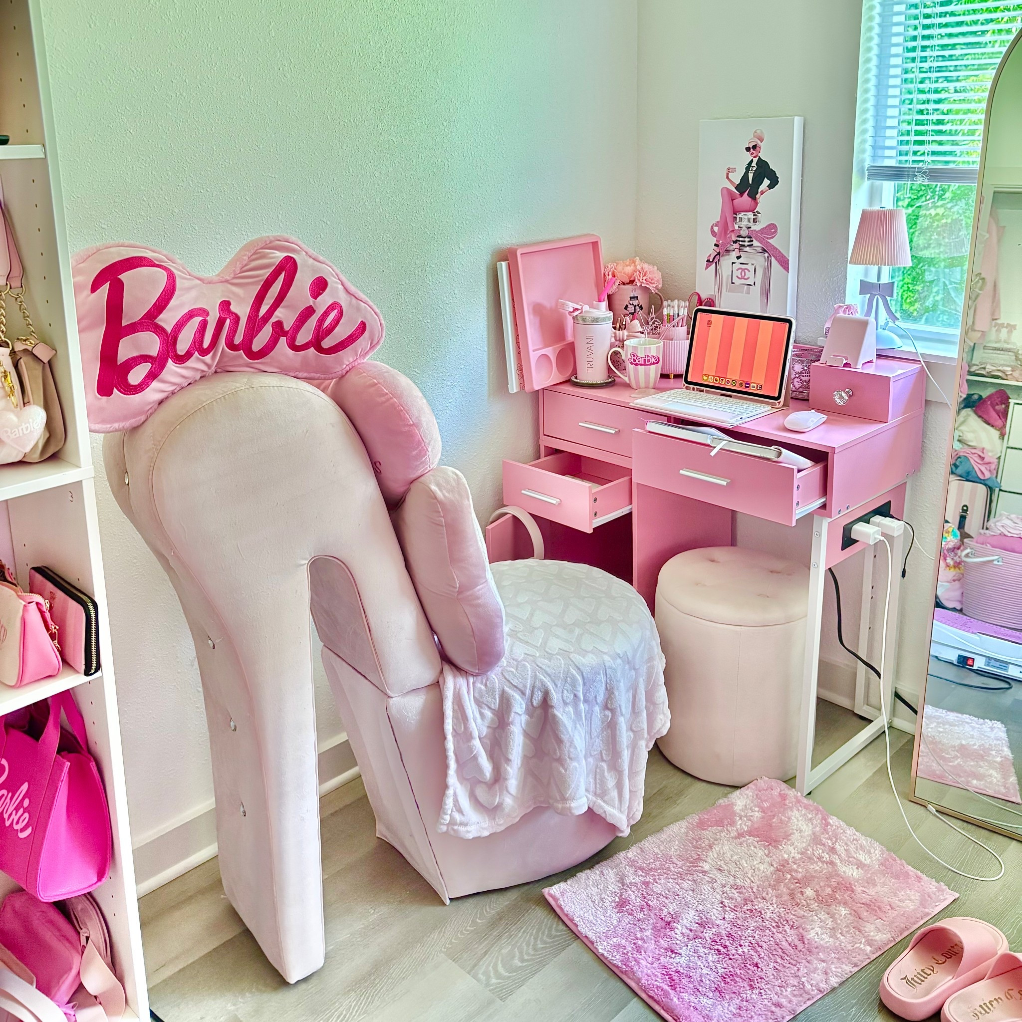 Pink Barbie desk office beauty room #LTKStyleTip

#LTKHome #LTKBeauty
